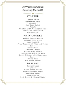 Al Wasmiya Catering Menu 04