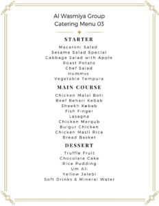 Al Wasmiya Catering Menu 03