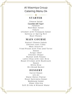 Al Wasmiya Catering Menu 04