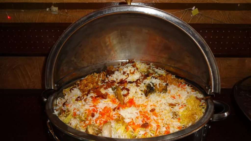 Mutton, Chicken, Prawn or Vegetable Biryani